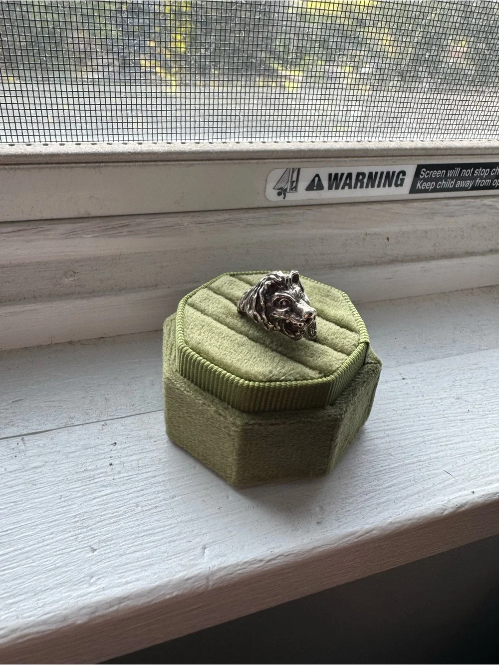 Sterling Silver Lion Ring- Size 6